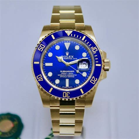 rolex goud met blauw|rolex submariner prijzen.